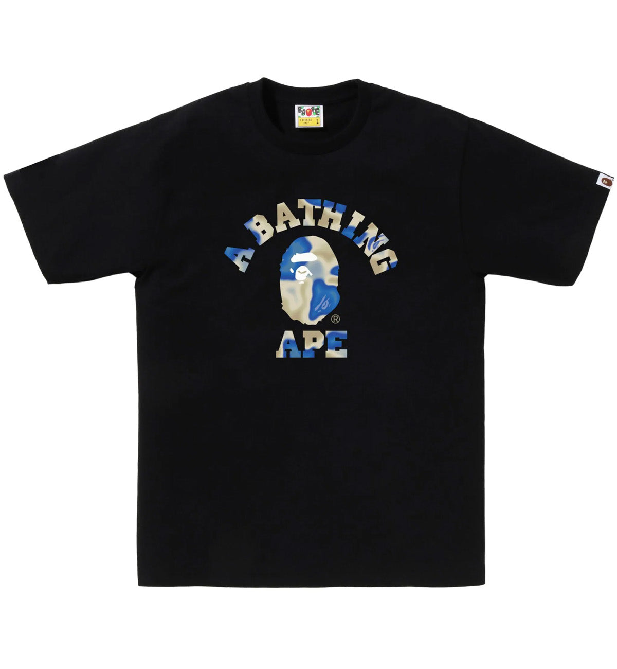 Bape Liquid Blue Beige Camo T-Shirt (Black)