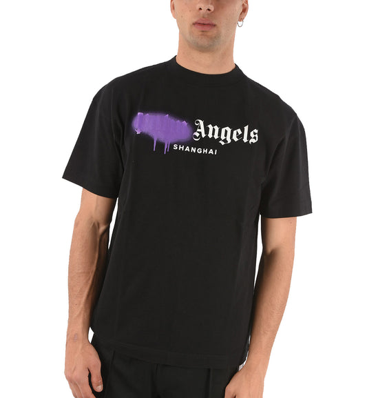 Palm Angels Shanghai Sprayed T-Shirt (Black)