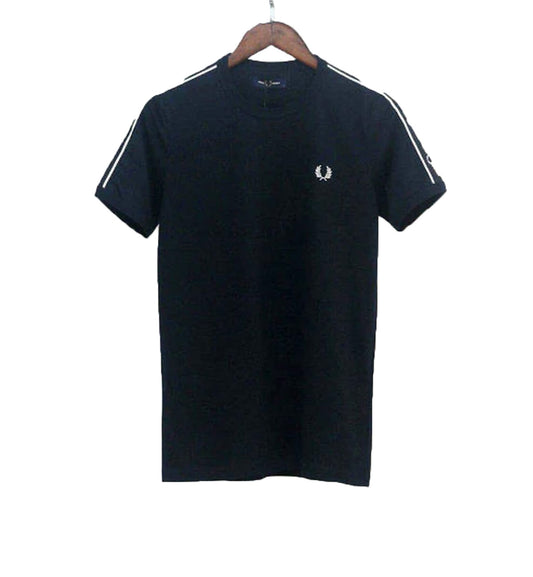 Fred Perry Taped Shoulder Tee - Navy