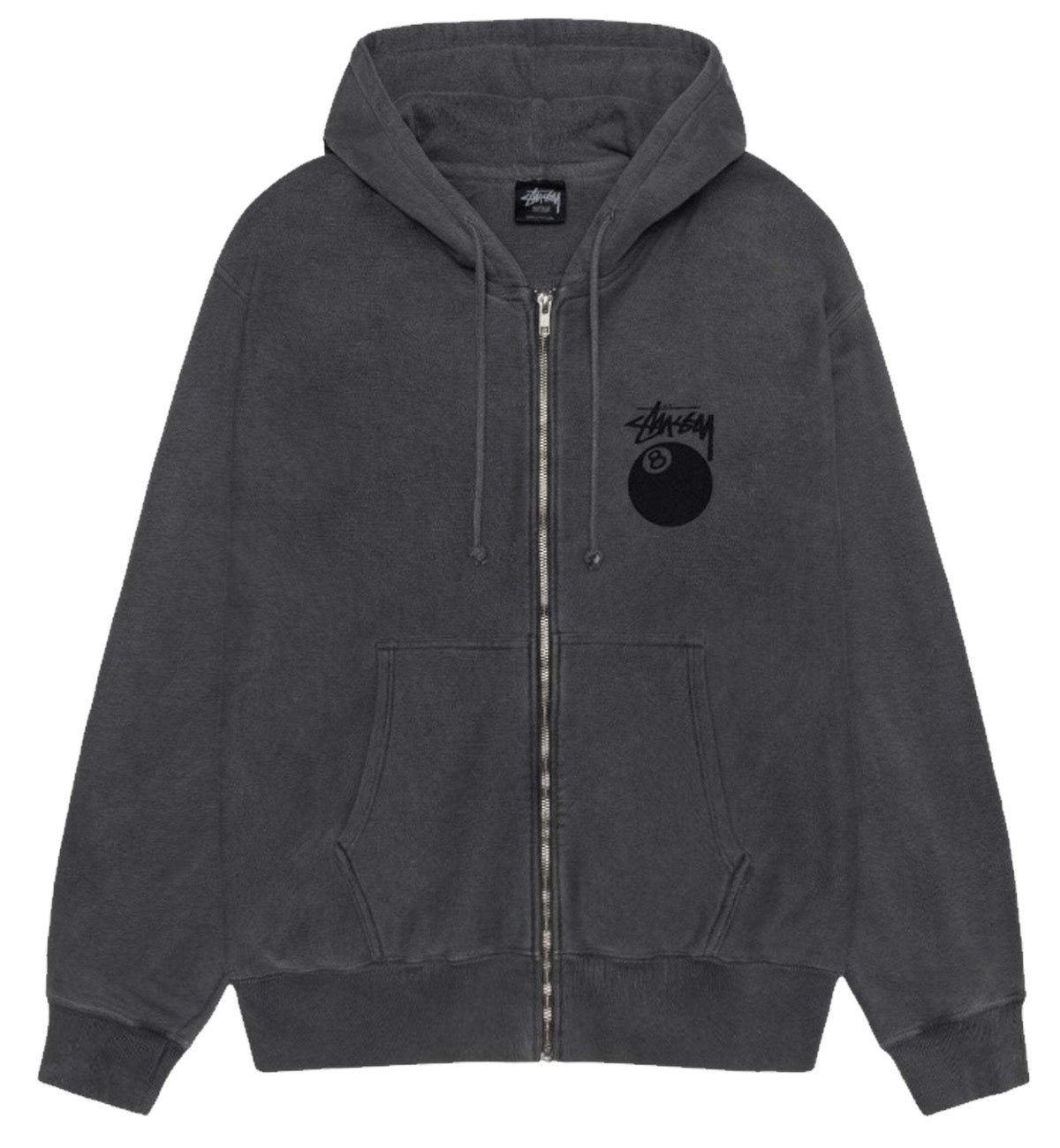 Stussy 8 Ball Zip Hoodie (Dark Grey)