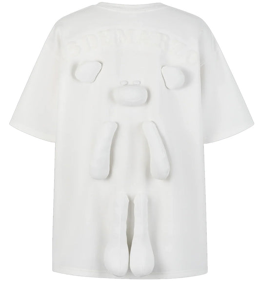 13DE MARZO Whole Piece Padded Bear T-Shirt (White)