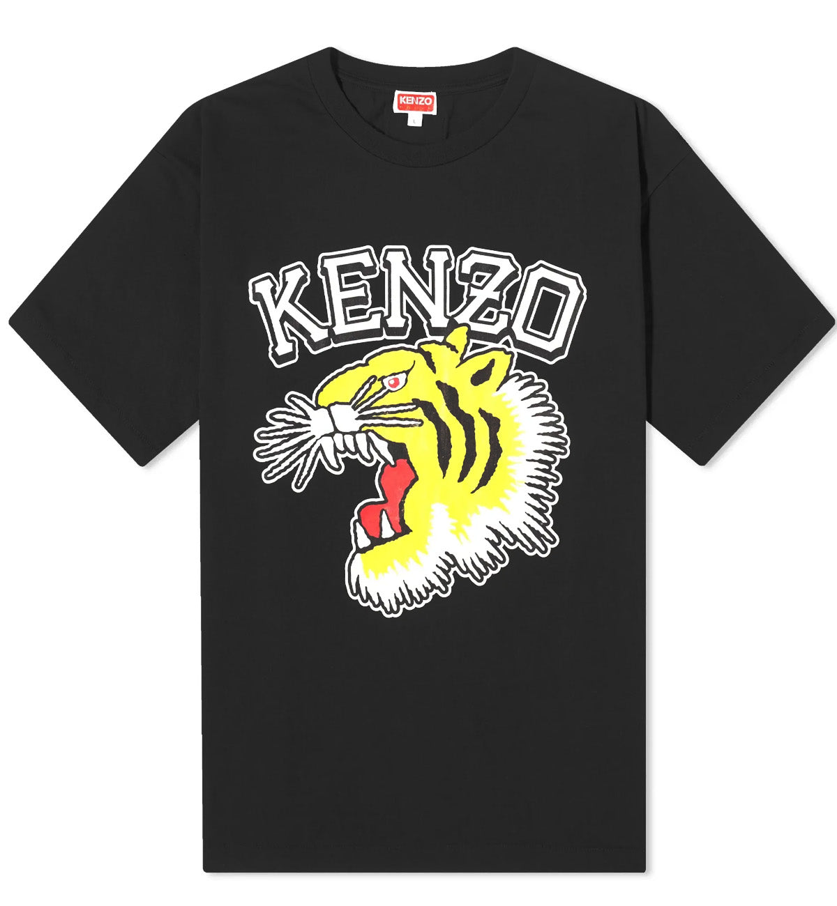 Kenzo Large Varsity Tiger T Shirt Black The Factory Kl 1452