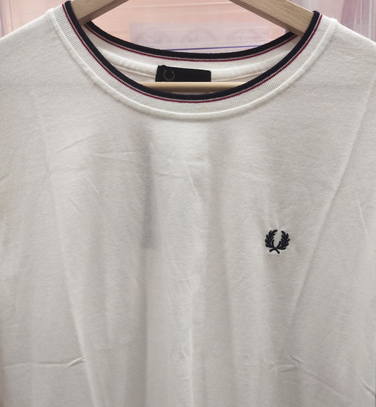 Fred Perry Small Red Black Stripe T-Shirt