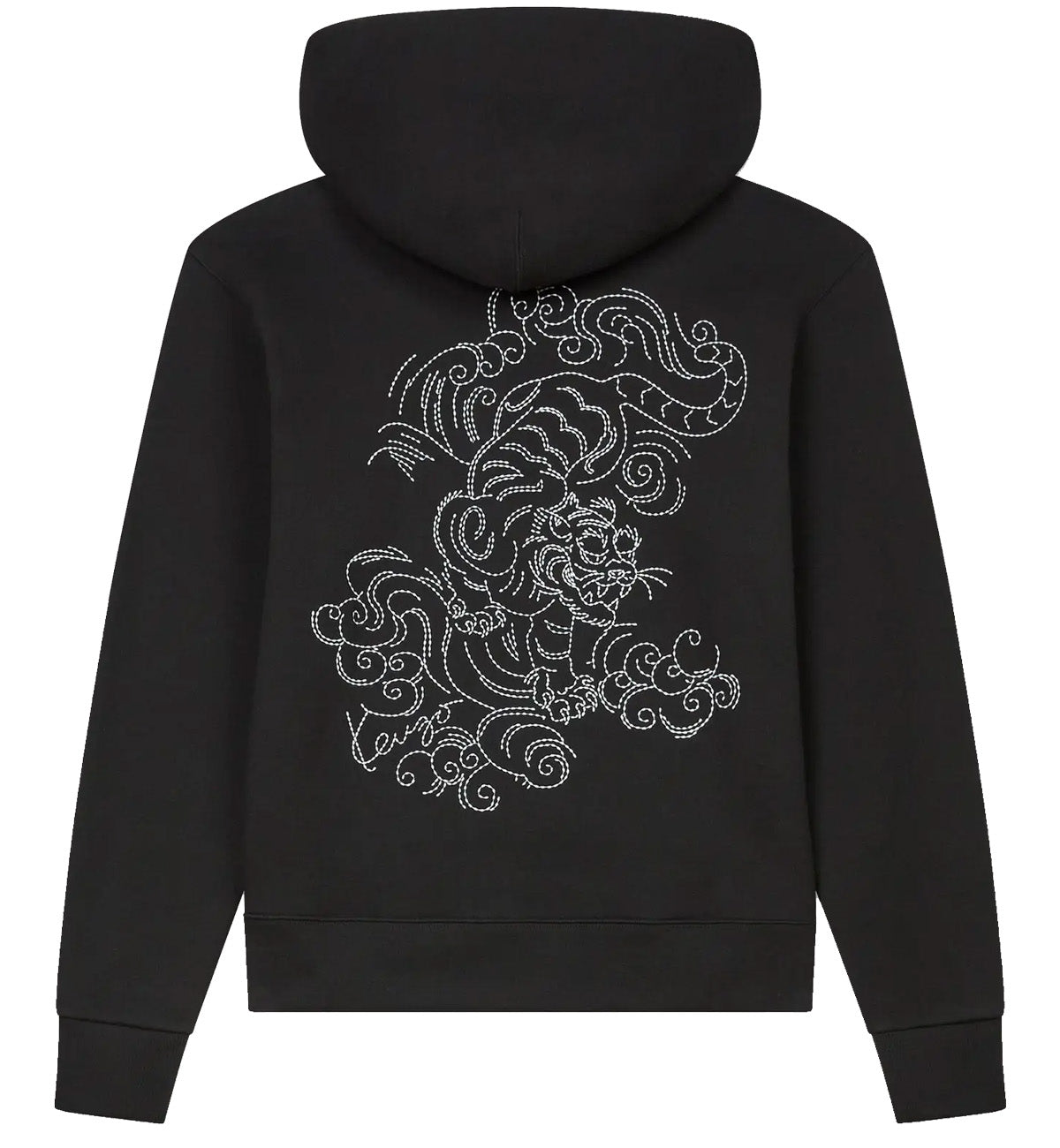 Kenzo Star Tiger Embroidered Hoodie (Black)