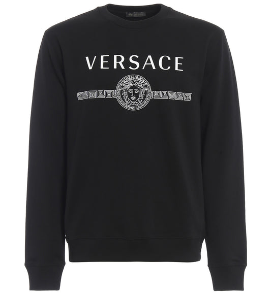 Versace Medusa Head Logo Print Sweatshirt (Black)