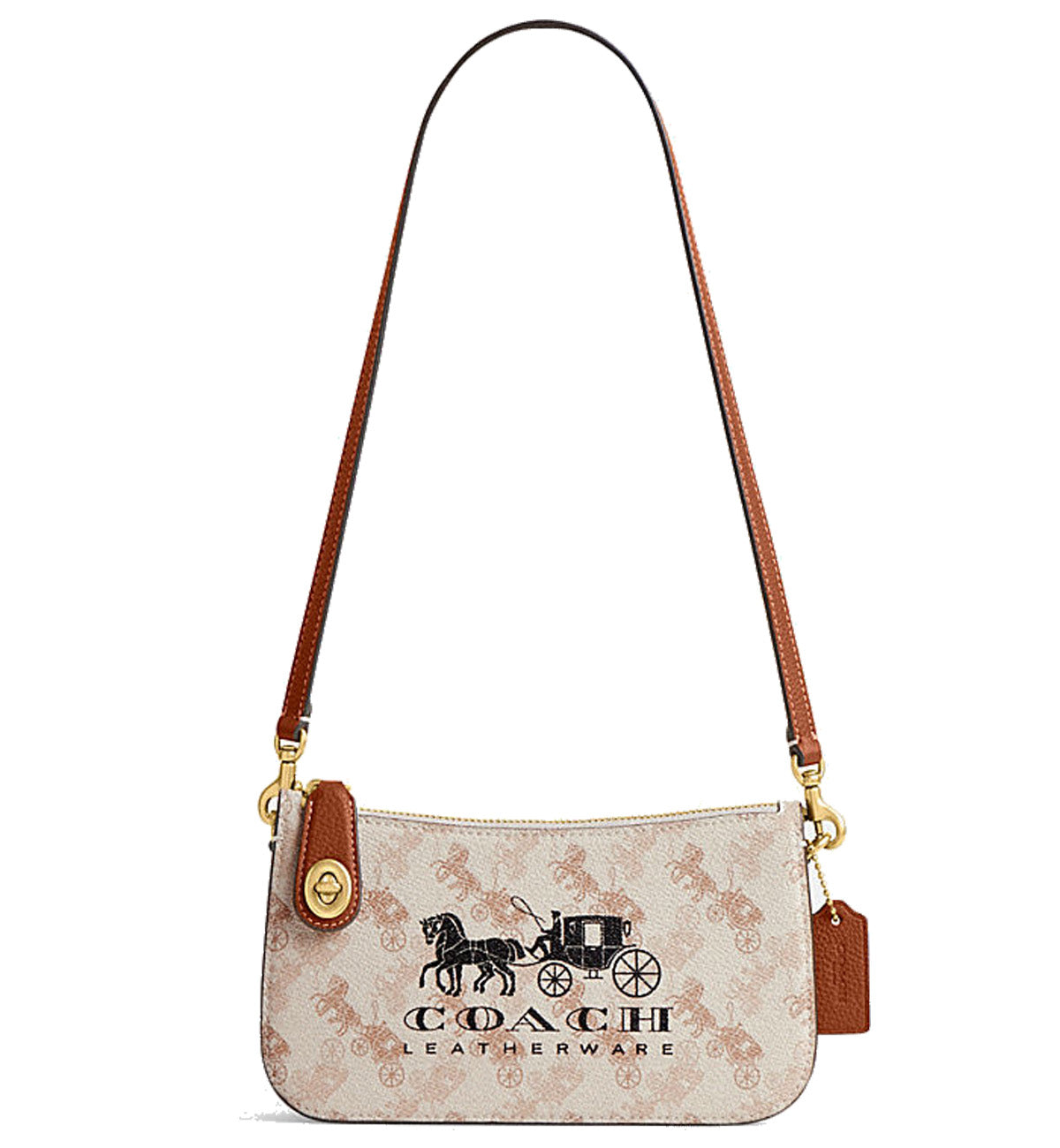 Coach Penn Shoulder Bag Hirse & Carruage Printed (Chalk)