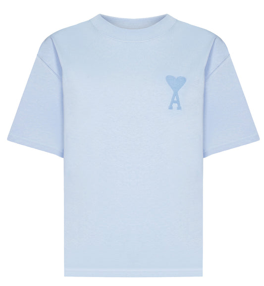 Ami de Coeur Embroidered Heart T-shirt (Sky Blue)