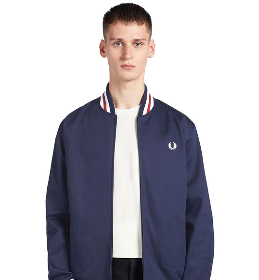 Fred Perry Tennis Navy & Red In Blue Bomber Jacket
