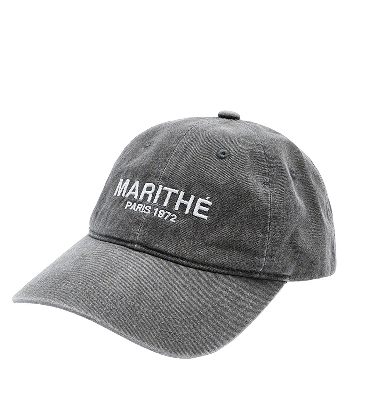 Marithe Demin Washing Logo Ball Cap (Black)