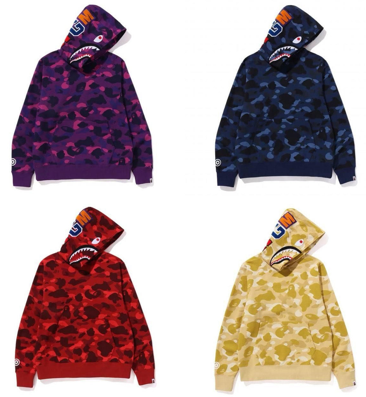 Bape WGM Camo Shark Hoodie