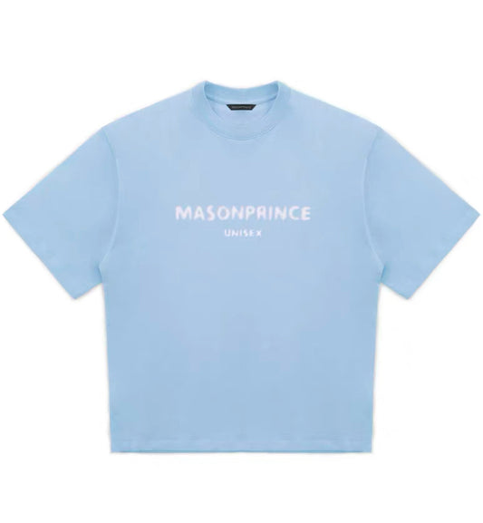 MASONPRINCE Unisex Basic Logo T-Shirt (Cyan)