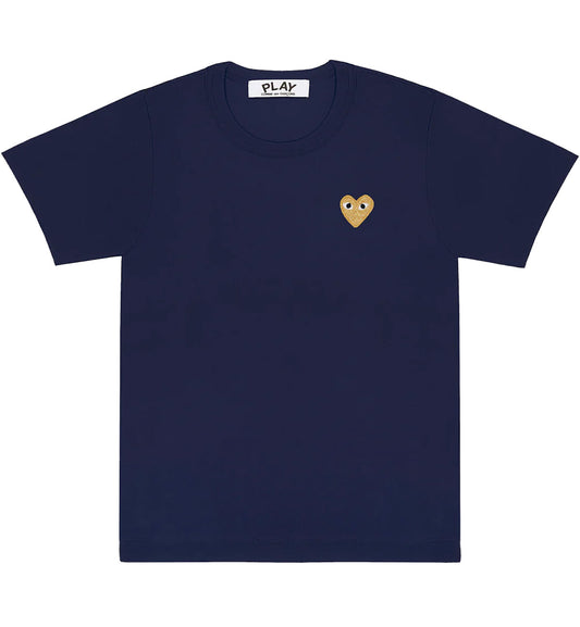 CDG Play Gold Heart T-Shirt (White)
