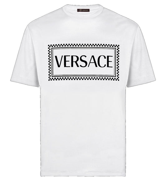Versace Vintage 90s Logo Inside Tee (White)
