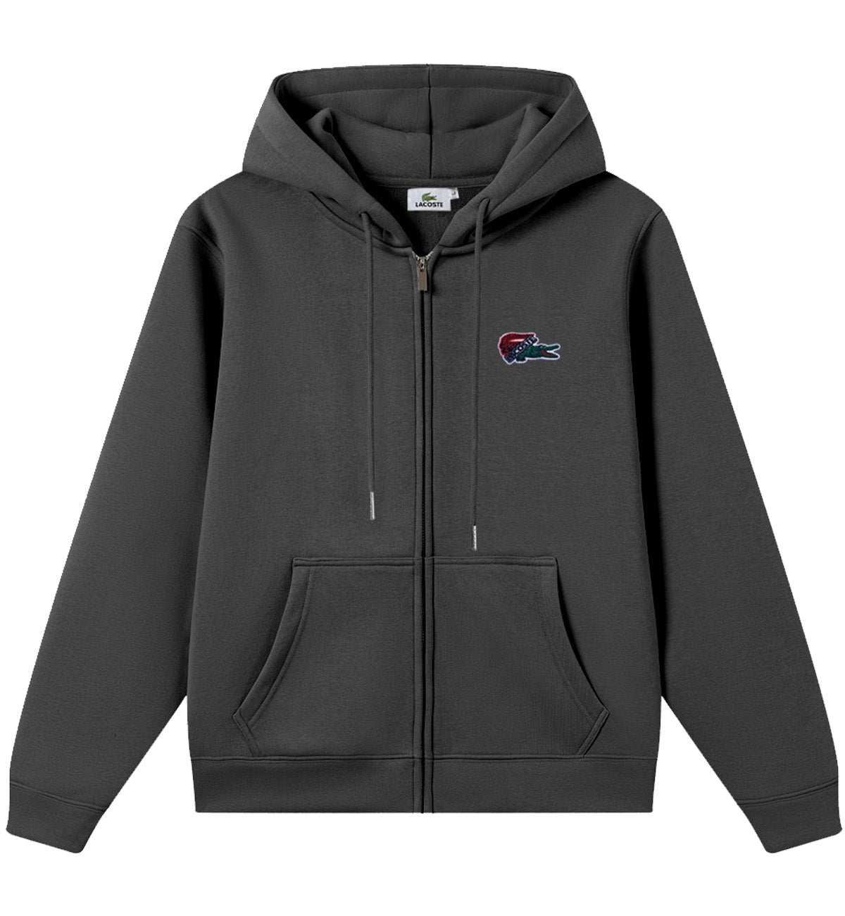 Lacoste Zipped Hoodie (Grey)