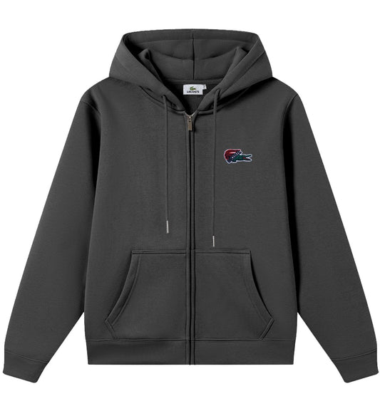 Lacoste Zipped Hoodie (Grey)