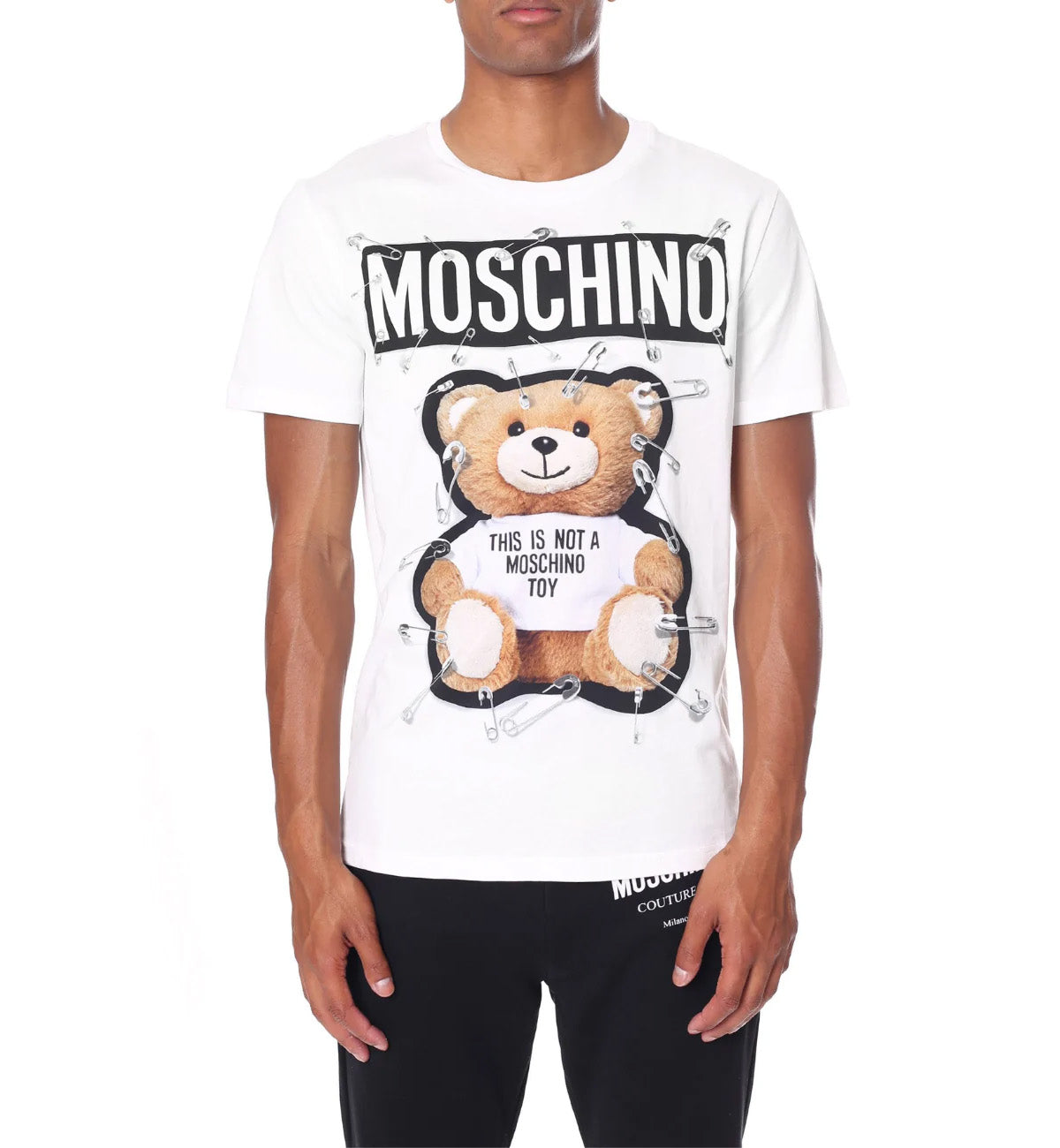 Moschino Safety Pin Oversized Bear T-Shirt