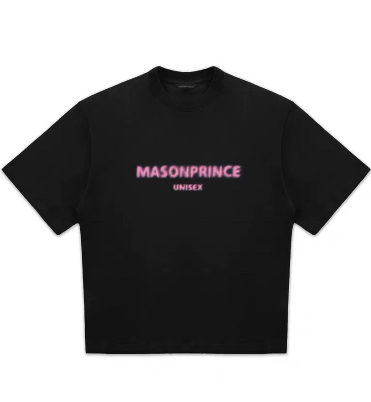 MASONPRINCE Unisex Basic Logo T-Shirt (Black Pink)