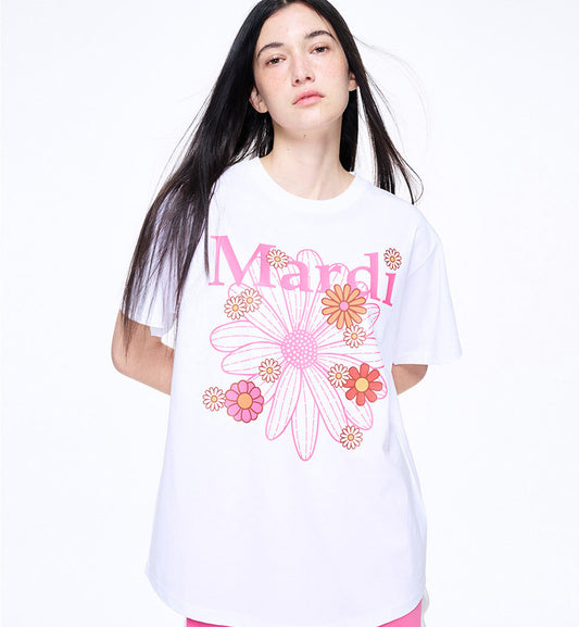 Mardi Mercredi Blossom Mardi T-Shirt (White Pink)