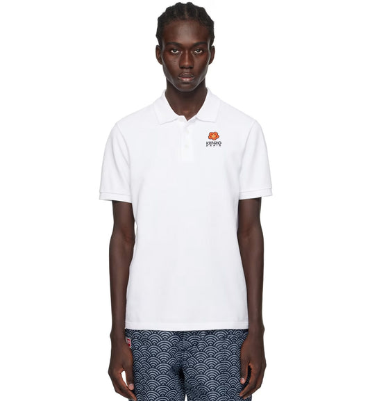 Kenzo Boke Flower Chest Polo T-Shirt (White)