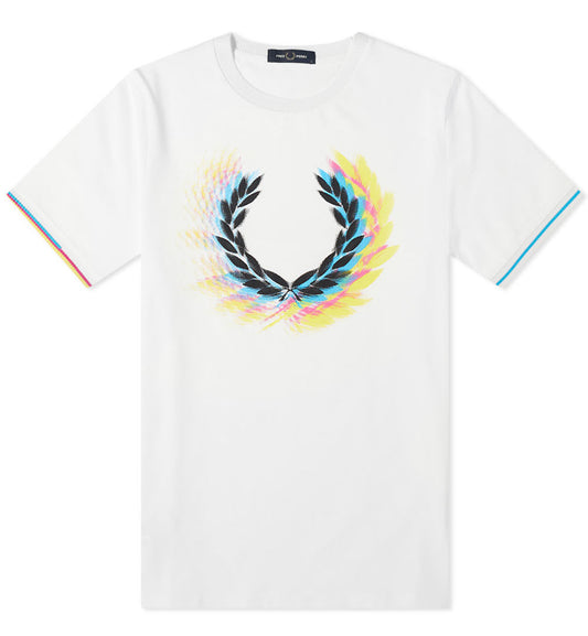 Fred Perry Process Colour Branded T-Shirt (White)