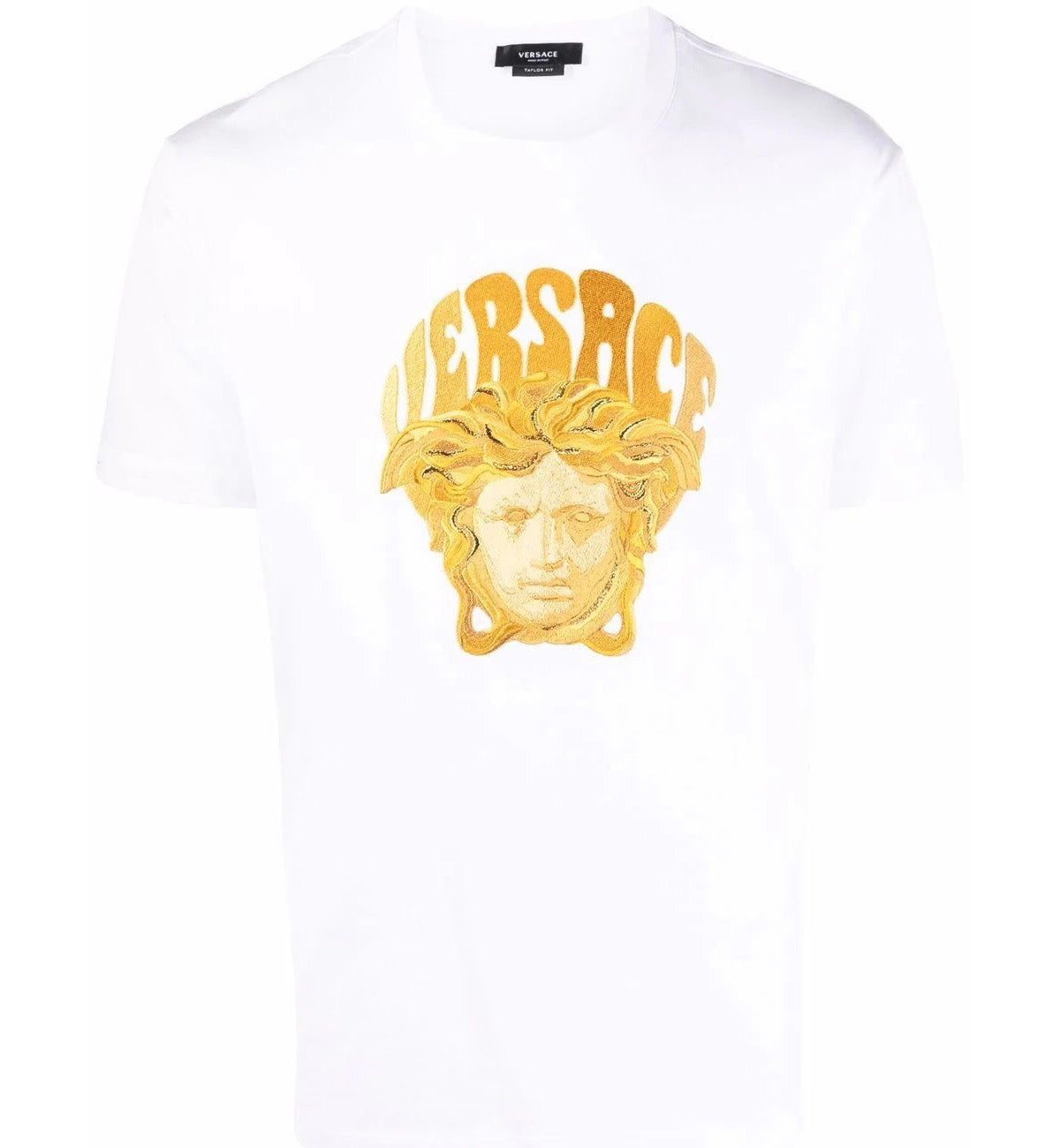 Versace Embroidered Medusa Music T-Shirt (White)