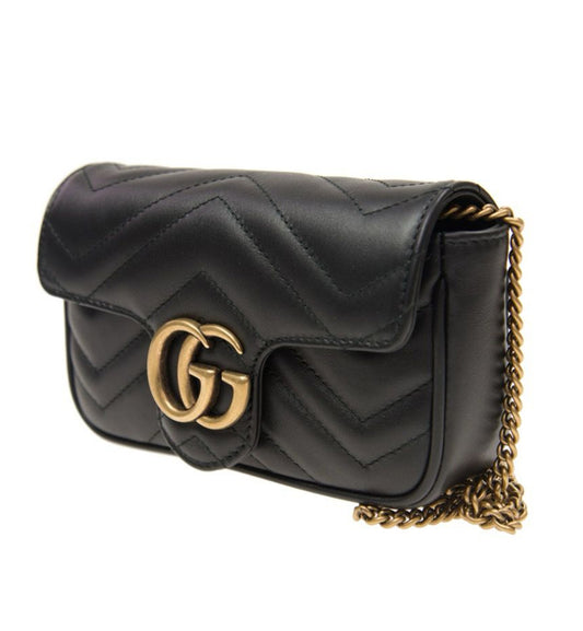 Gucci Marmont Hand Bag (Black)