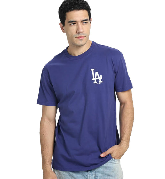 MLB New Era LA Printed White Logo T-shirt (Blue)