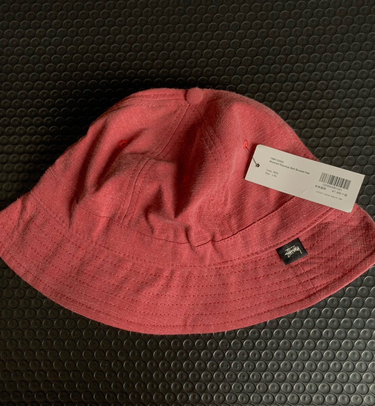 Stussy Washed Ripstop Bell Bucket Hat (Red)