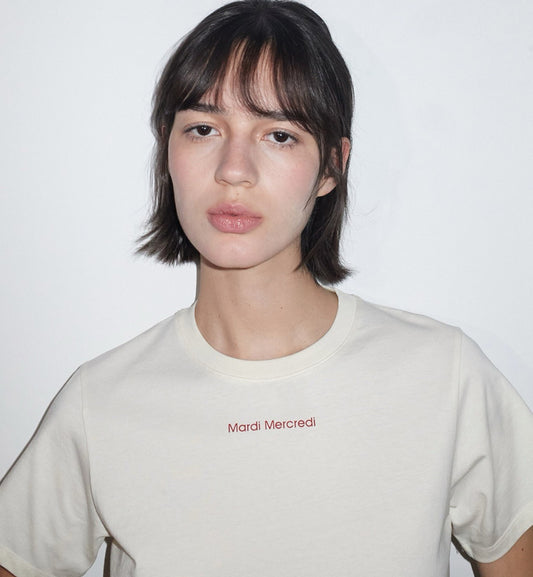 Mardi Mercredi Essential Logo T-Shirt (Cream)