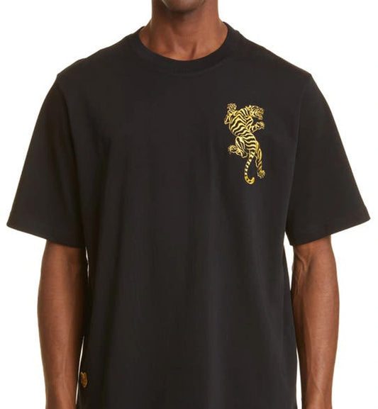 KENZO Embroidery Wording Tiger Tee - Black