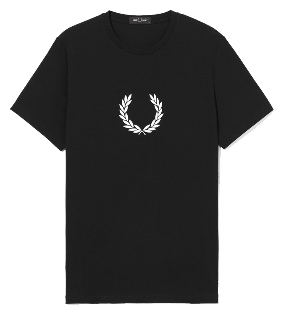 Fred Perry Small White Laurel Wreath T-Shirt (Black)