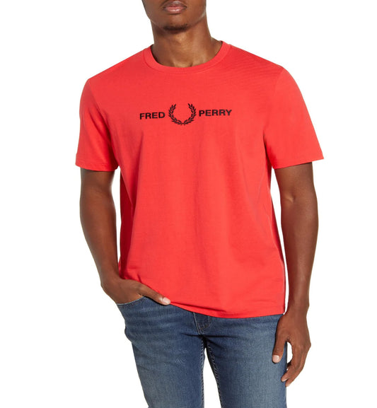 Fred Perry Signature Logo T-Shirt (Red)