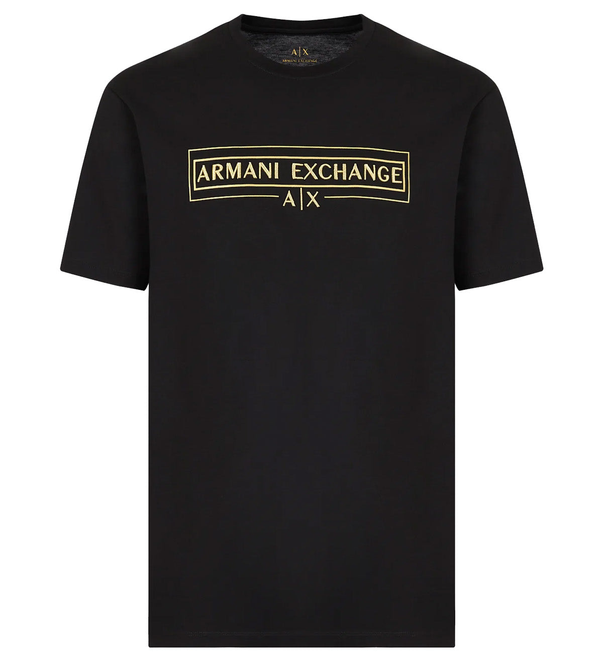 Armani Exchange Regular Fit Box Logo Tee (Black/Gold)
