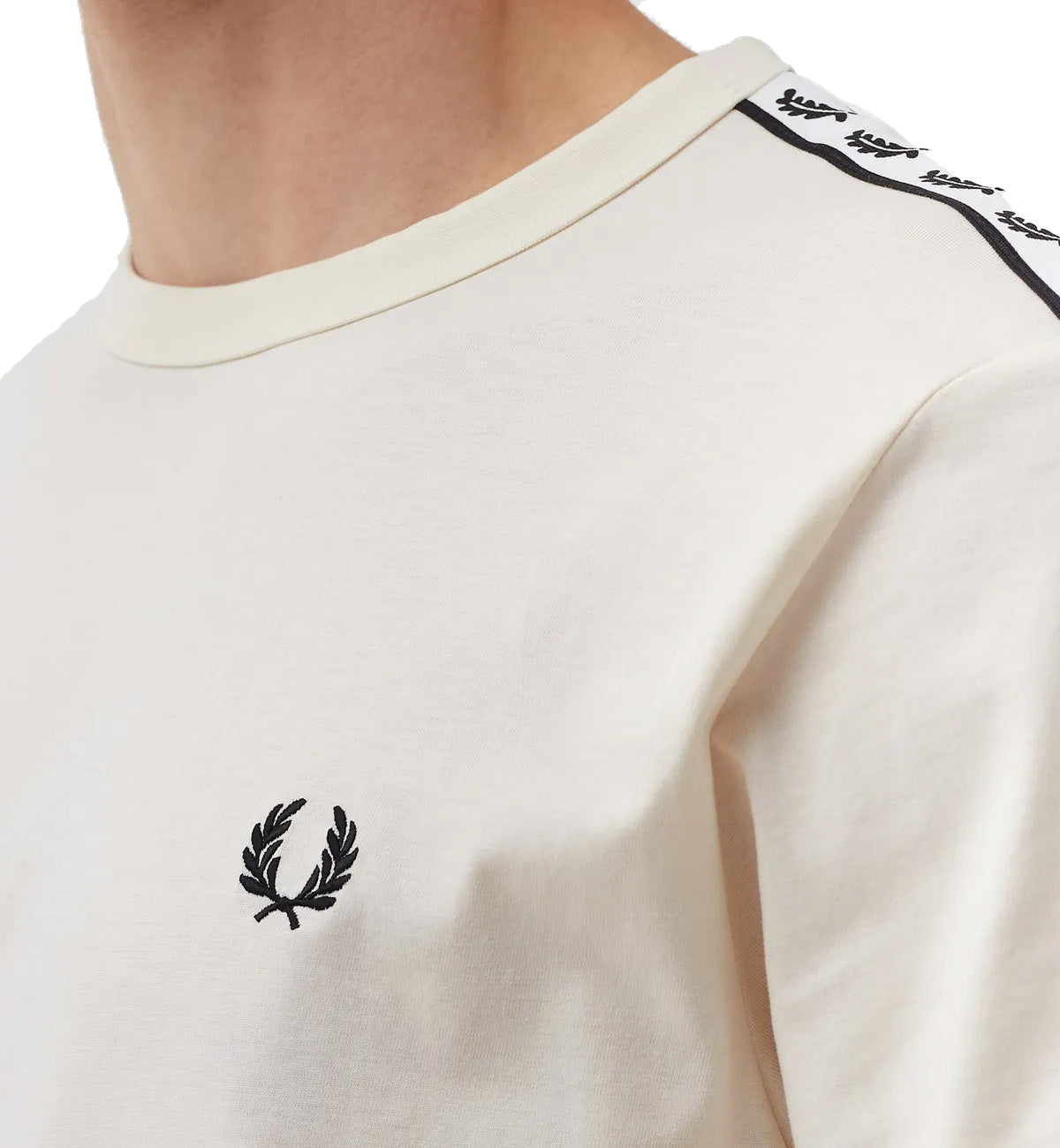 Fred Perry Taped Ringer Tee - Ecru