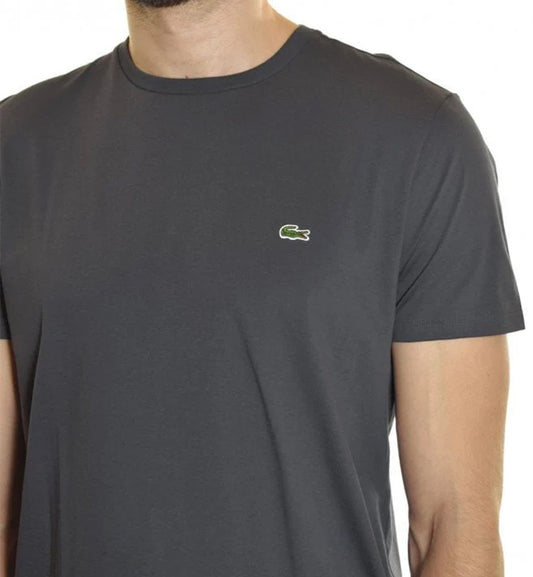 Lacoste Round Neck Small Logo T-Shirt (Dark Grey)