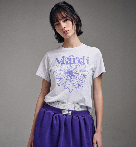 Mardi Mercredi Flower Mardi T-Shirt (Heather Purple)