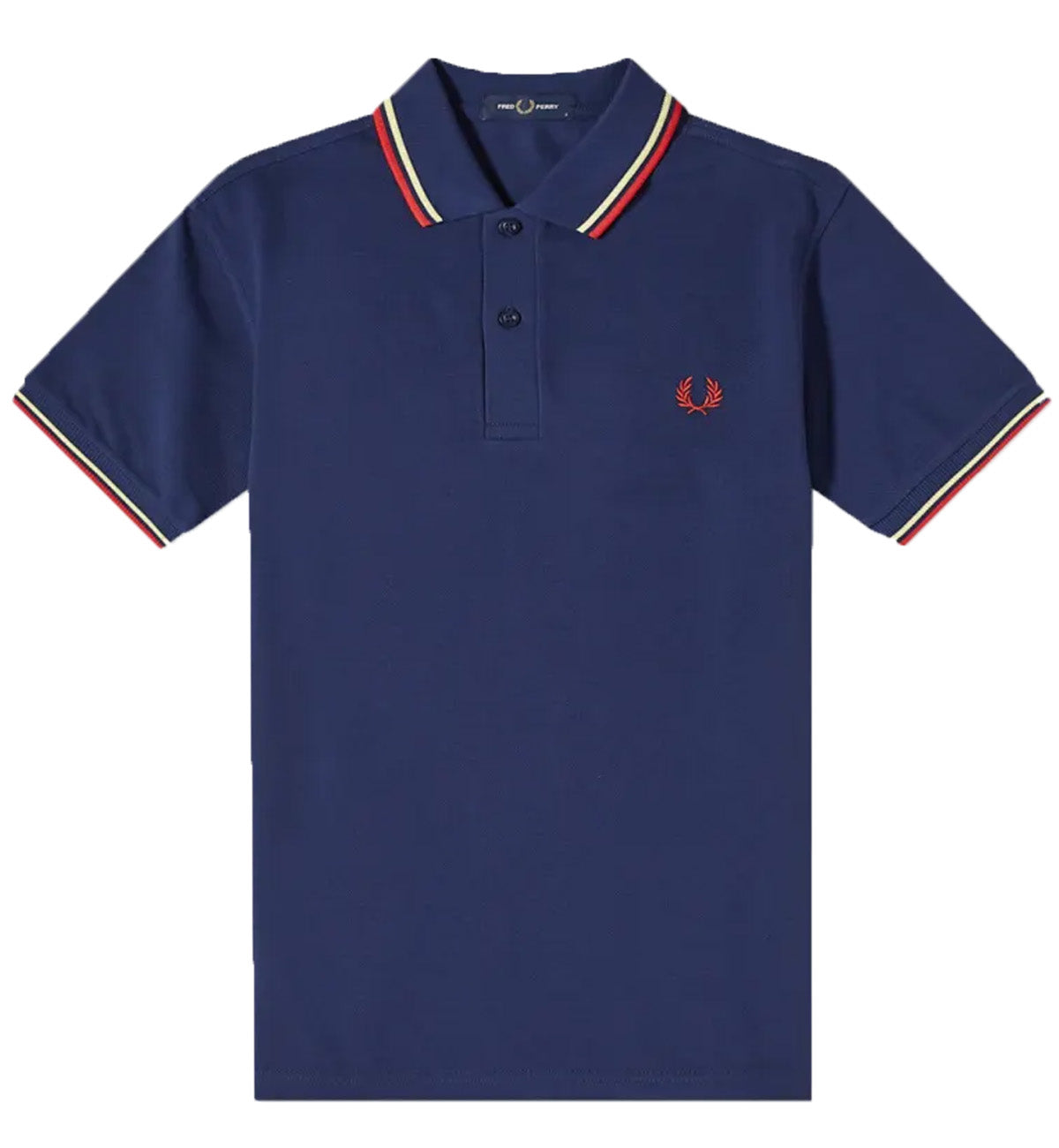 Fred Perry Red White Stripe Polo Navy Shirt