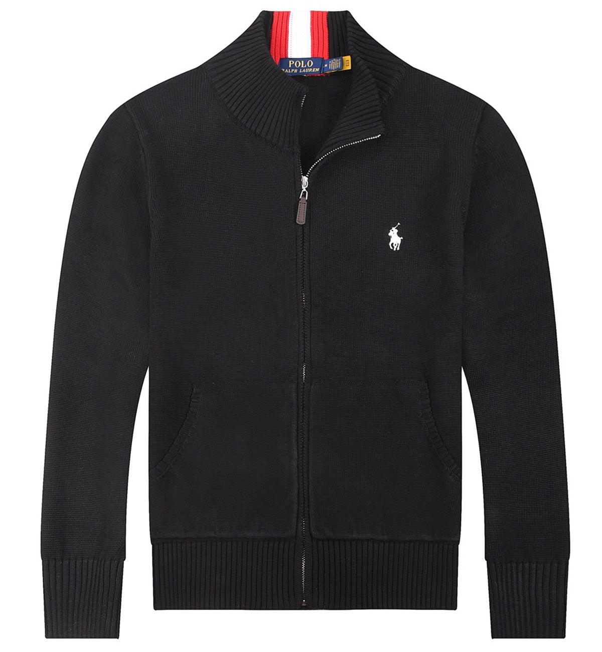 Ralph Lauren Cardigan Sweatshirt (Black White)