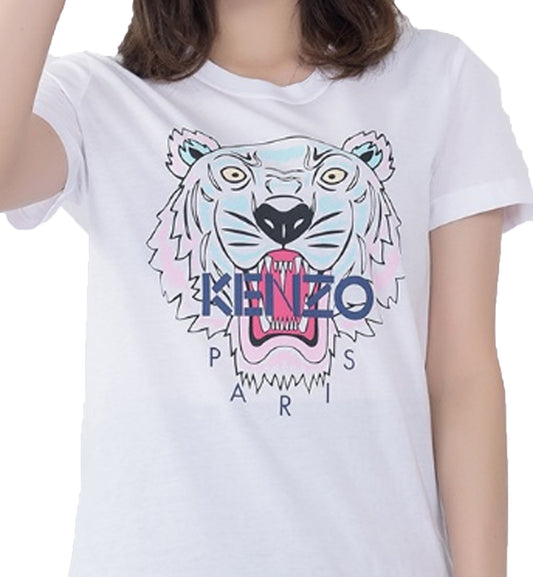 Kenzo Female Pink Blue Tiger T-Shirt