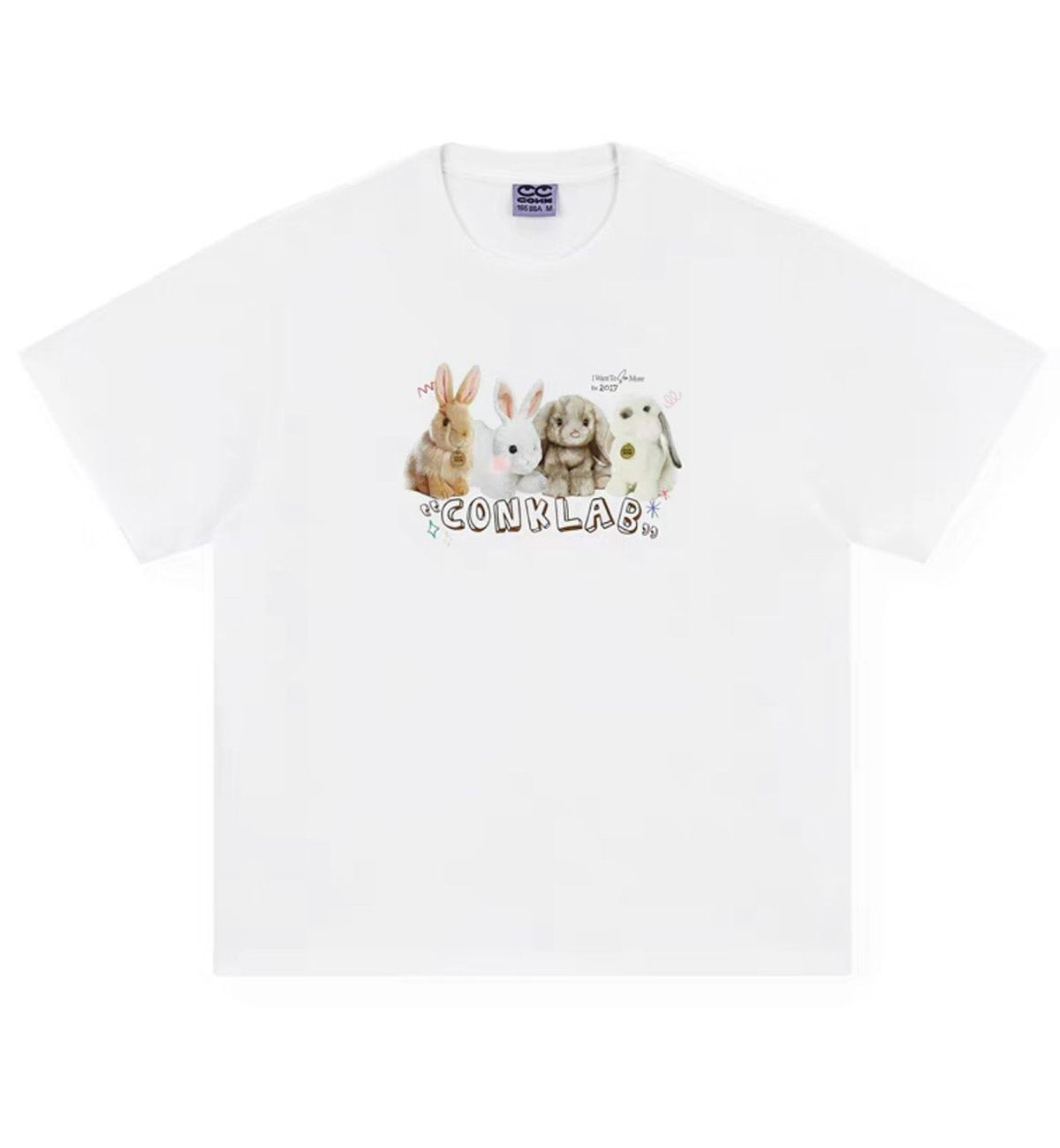 Conklab Rabbit Family T-Shirt (White)