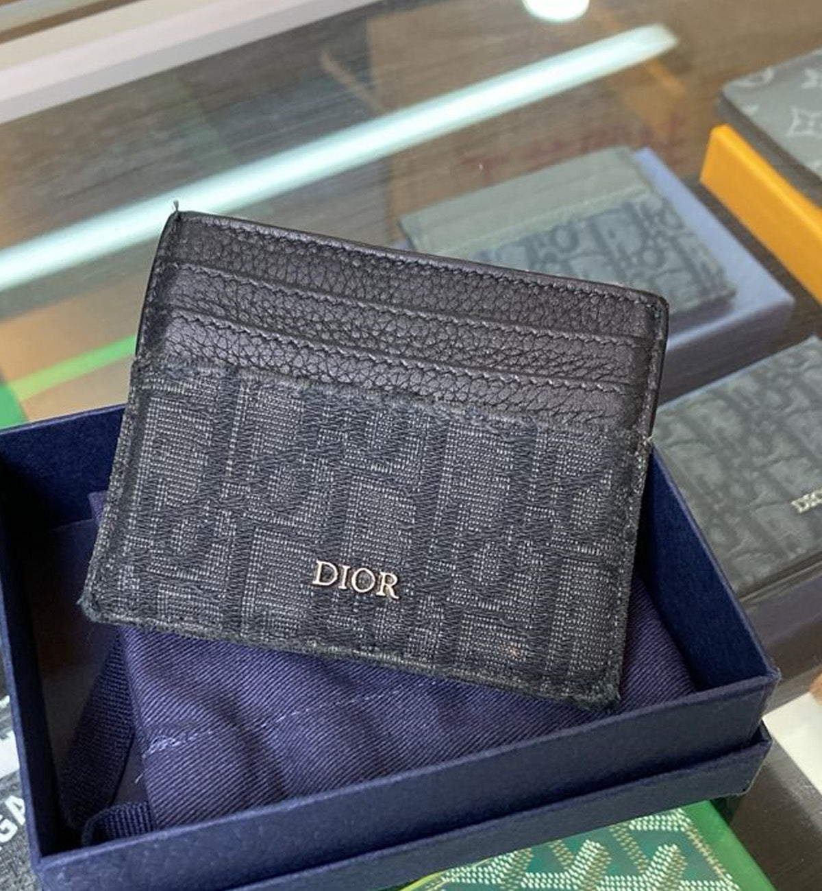 [Pre-Used] Black Oblique Cardholder [CA1335]
