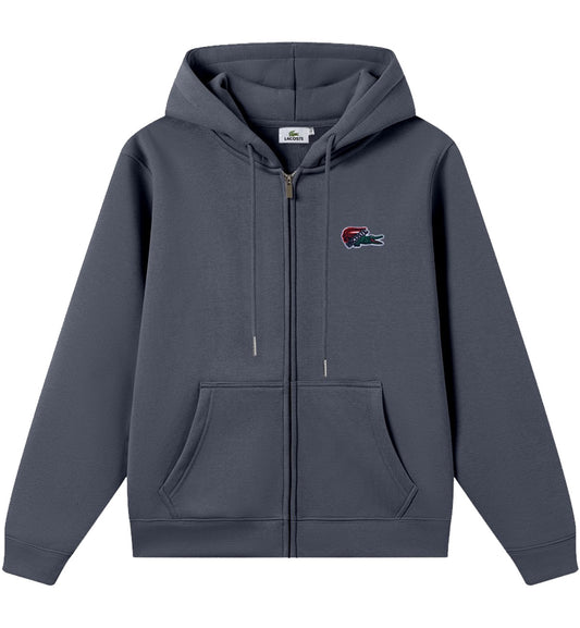 Lacoste Zipped Hoodie (Light Navy)