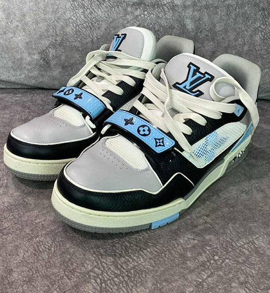 [Pre-Used] LV Trainer Luxury Blue Monogram with Flower