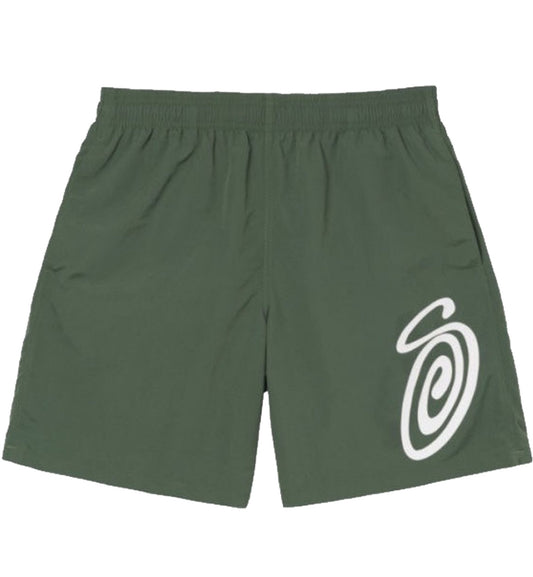 Stussy Curly S Water Short (Green)