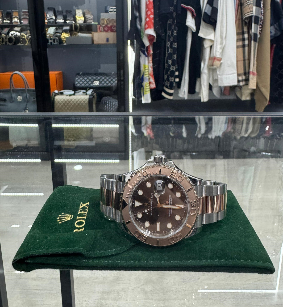 [Pre-Used] Rolex Yachtmaster Watch 126621 Half Rose Gold (Chocolate Dial)
