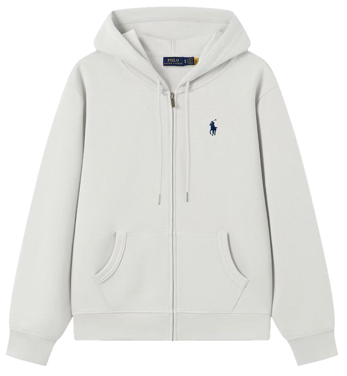 Ralph Lauren Small Logo Zipped Hoodie (White)