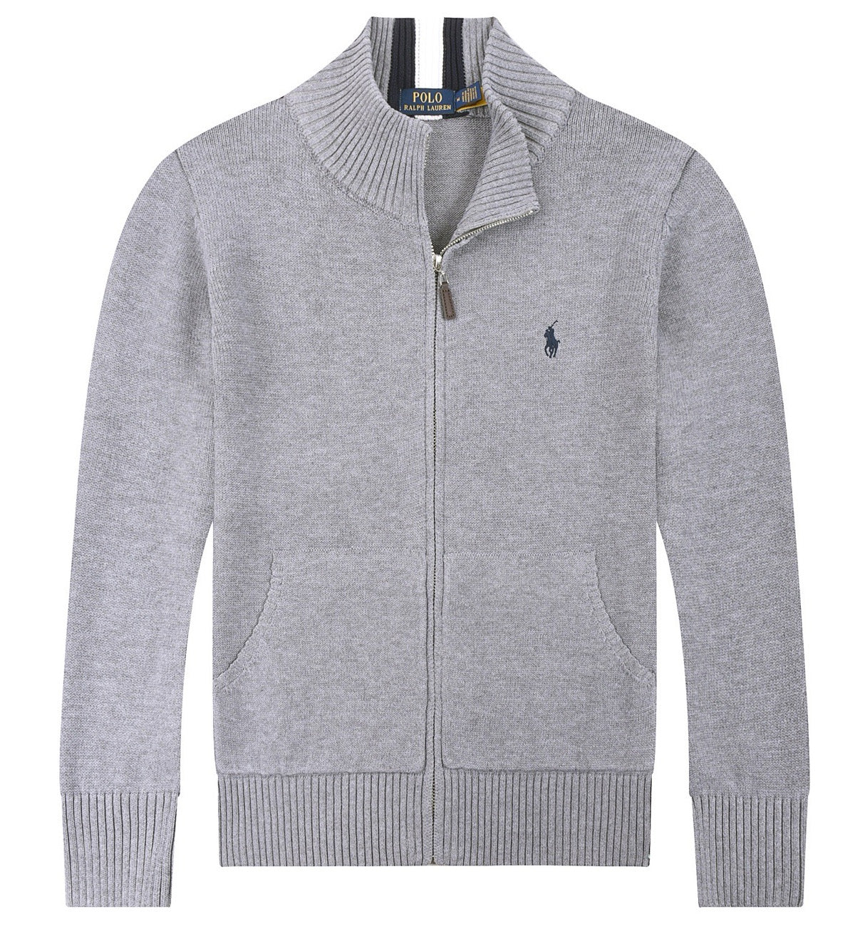 Ralph Lauren Cardigan Sweatshirt (Grey Black)