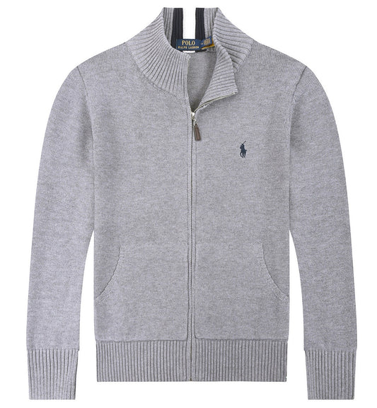 Ralph Lauren Cardigan Sweatshirt (Grey Black)