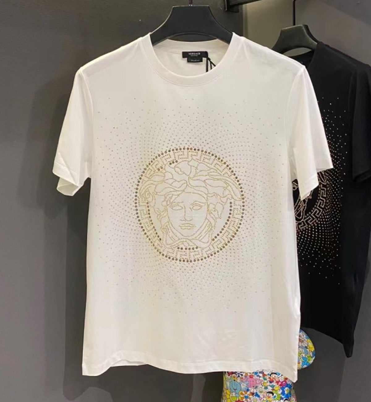 Versace Crystal Galaxy Medusa T-Shirt (White)