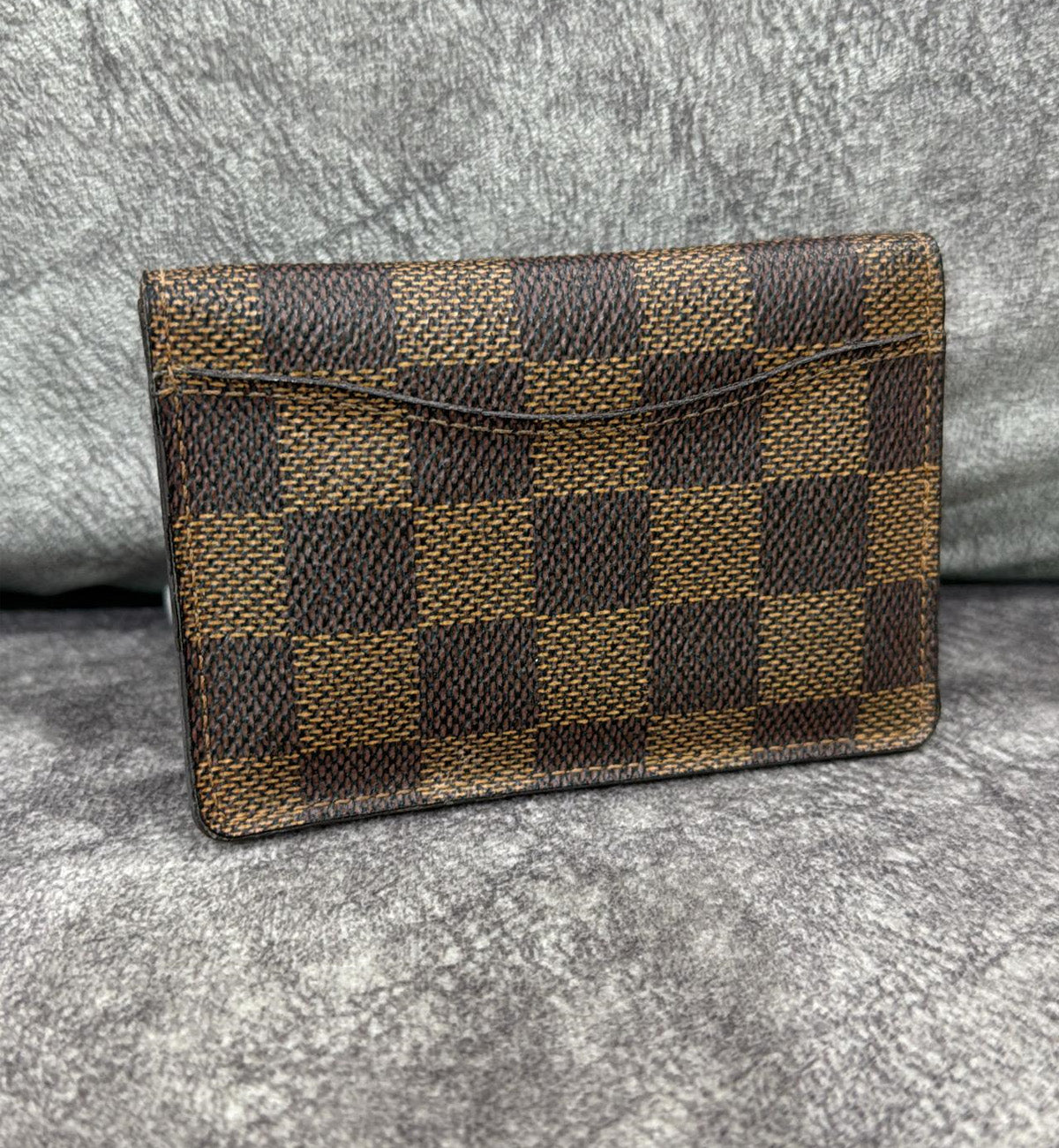 [Pre-Used] LV Pocket Organizer Brown Cardholder Damier